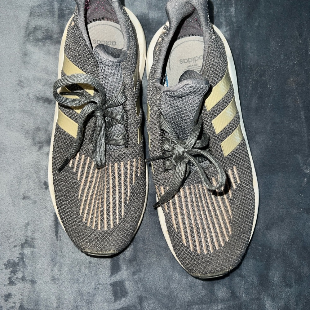 Adidas Black and Cream Sneakers